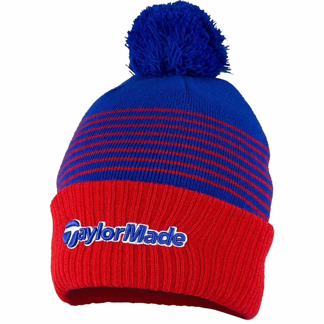 TaylorMade Mens Knitted Pom Pom Beanie Windproof Thermal Golf Winter Bobble Hat - Image 3
