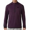 ADIDAS Mens ClimaHeat Gridded Quarter Zip Performance Pullover