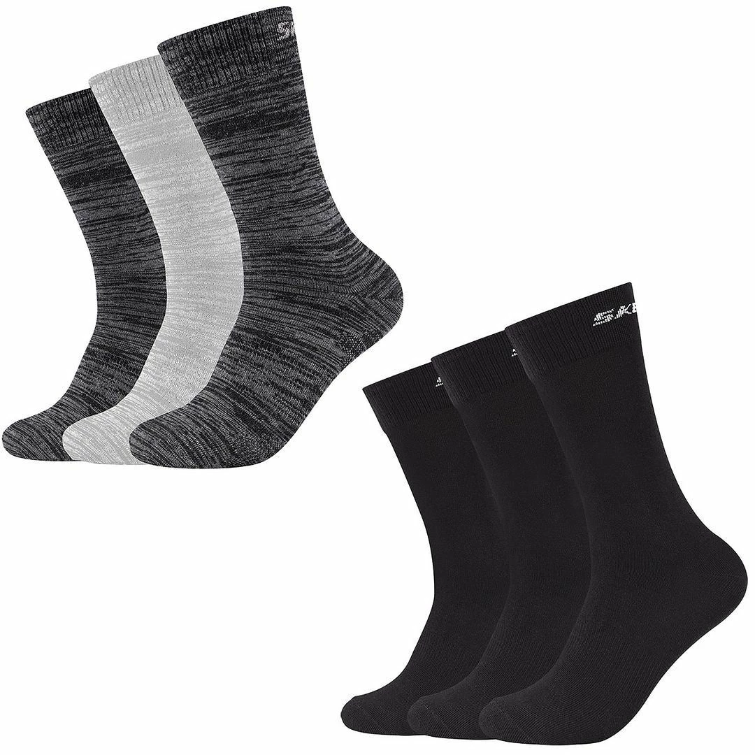 Skechers Mens Mesh Ventilation Training Basic Socks Pack Of 3
