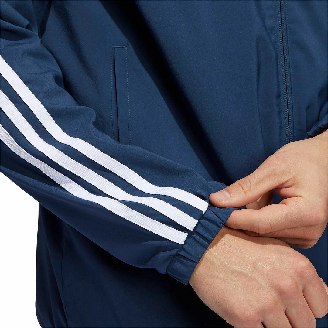 ADIDAS Golf Mens 3-Stripes Primegreen Fully Lined Full Zip Stretch Golf Jacket - Image 5