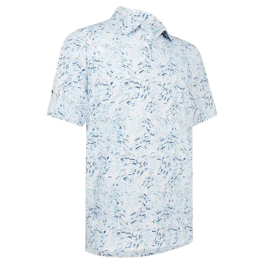 Callaway Golf Mens Geo Print Opti-Dri Swing Tech Stretch Golf Polo Shirt - Image 5