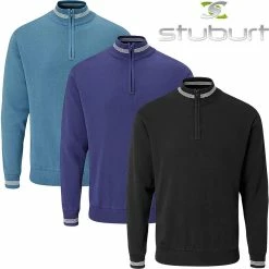 Stuburt Golf Mens Arctic Lined Windproof Half Zip Thermal Golf Pullover Sweater
