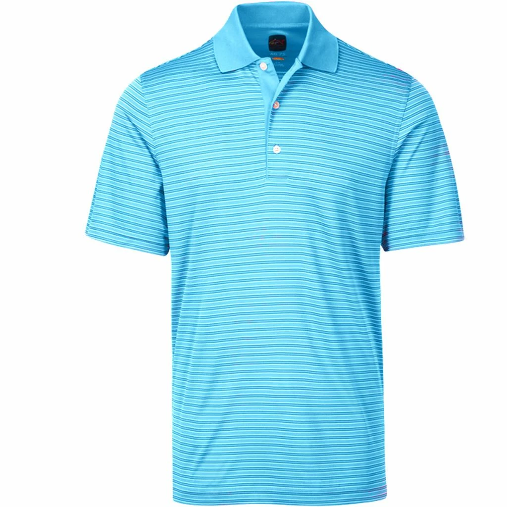Greg Norman Mens PlayDry® Microlux SS Performance Stripe Golf Polo Shirt - Image 20