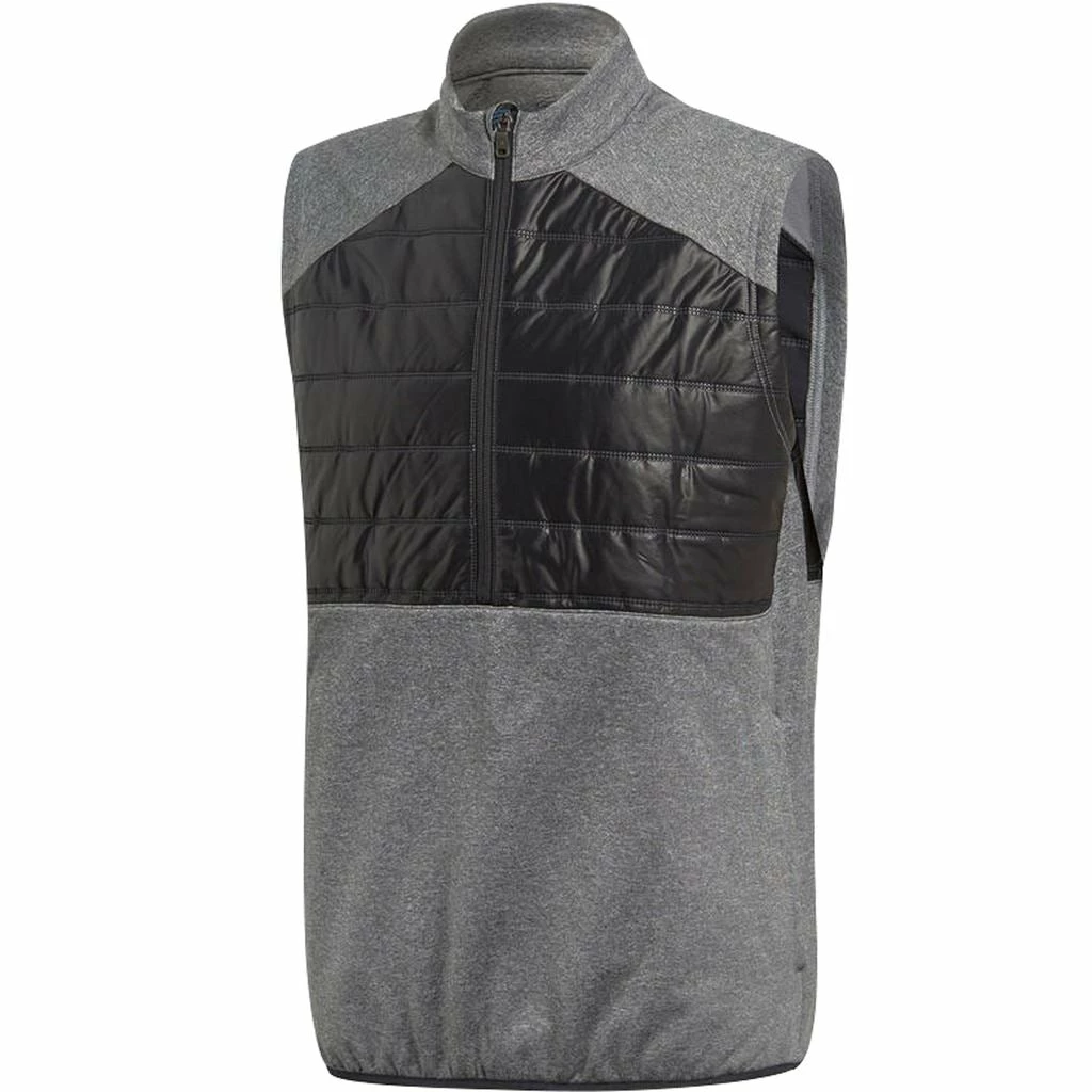 ADIDAS 3 Stripes Climaheat Quilted 1/4 Zip Performance Sleeveless Golf Gilet / Vest