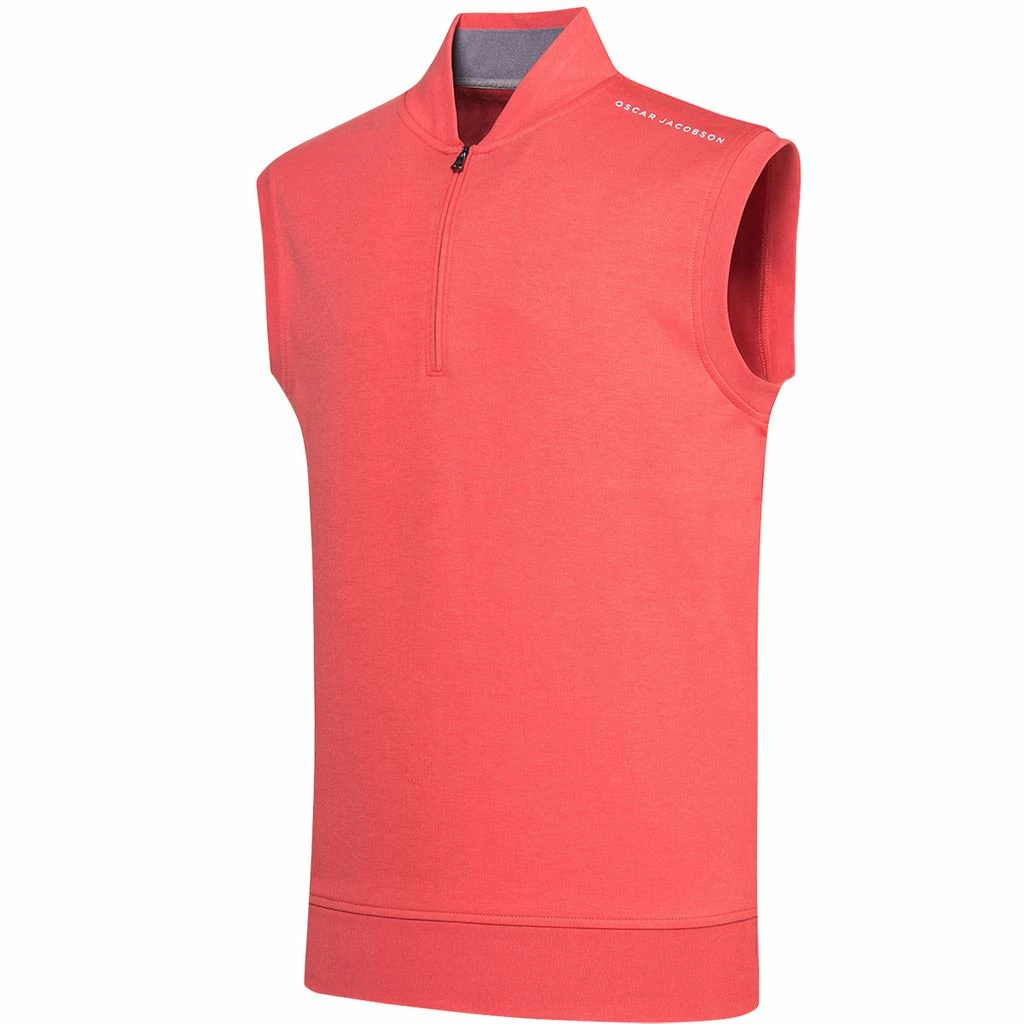 Oscar Jacobson Mens Hoff Course ¼ Zip Golf Vest - Image 9