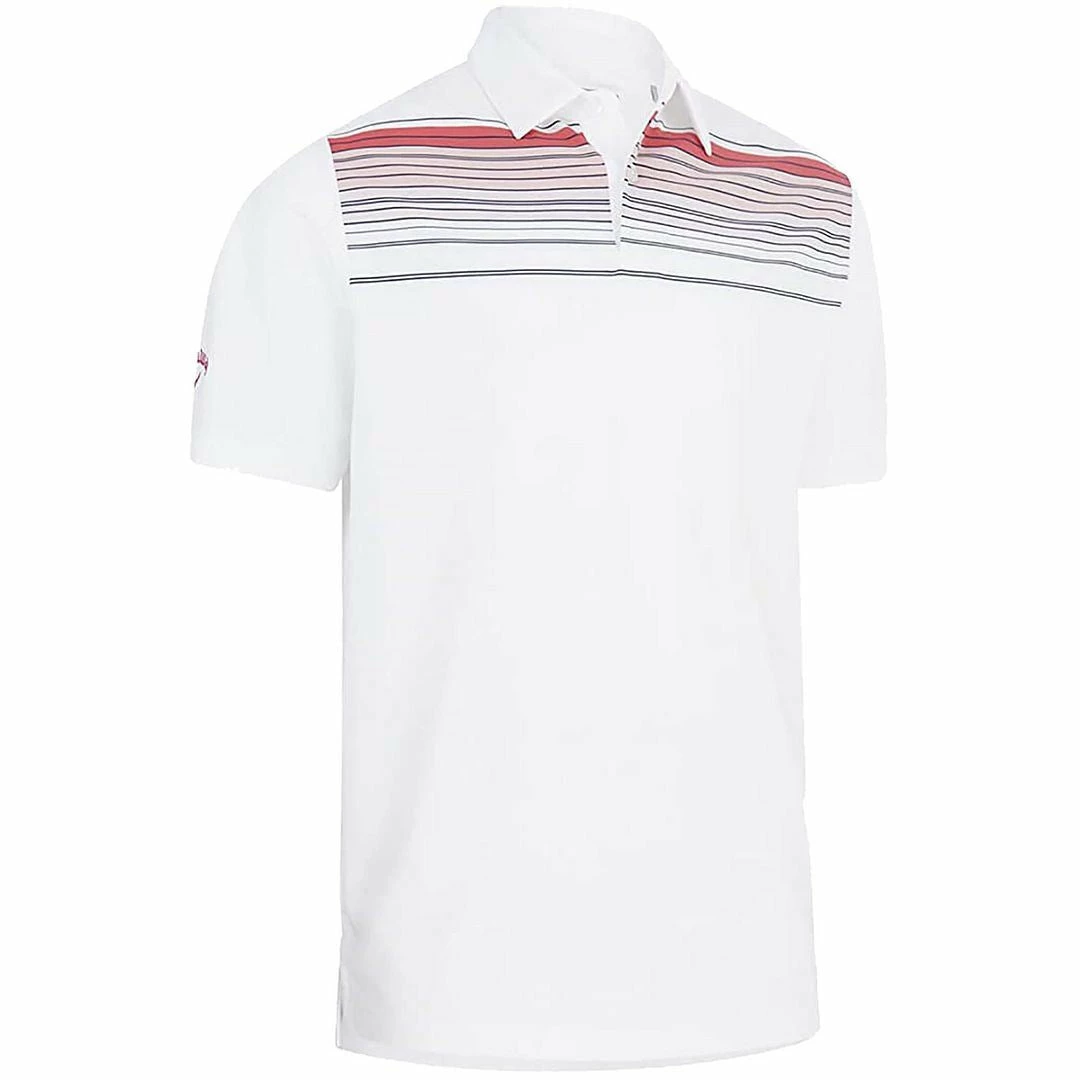 Callaway Golf Mens Energized Stripe Opti-Dri Swing Tech Stretch Golf Polo Shirt - Image 3