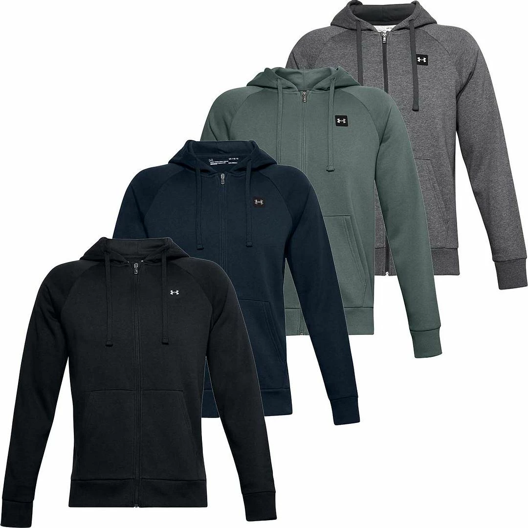 Under Armour Rival Fleece Full Zip Hoodie Mens Sports Fitness Hoody Jumper