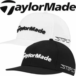 TaylorMade Golf Mens Tour Flat Bill Snapback Adjustable Golf Cap Hat