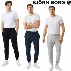 Bjorn Borg Mens Centre Tapered Ribbed Cuff Sweatpants Joggers Pants