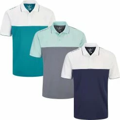 Stuburt Golf Mens Evolve Duo Block Lightweight Breathable Golf Polo Shirt