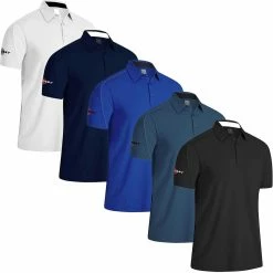 Callaway Golf Mens Contrast Stitch Stretch Golf Polo Shirt