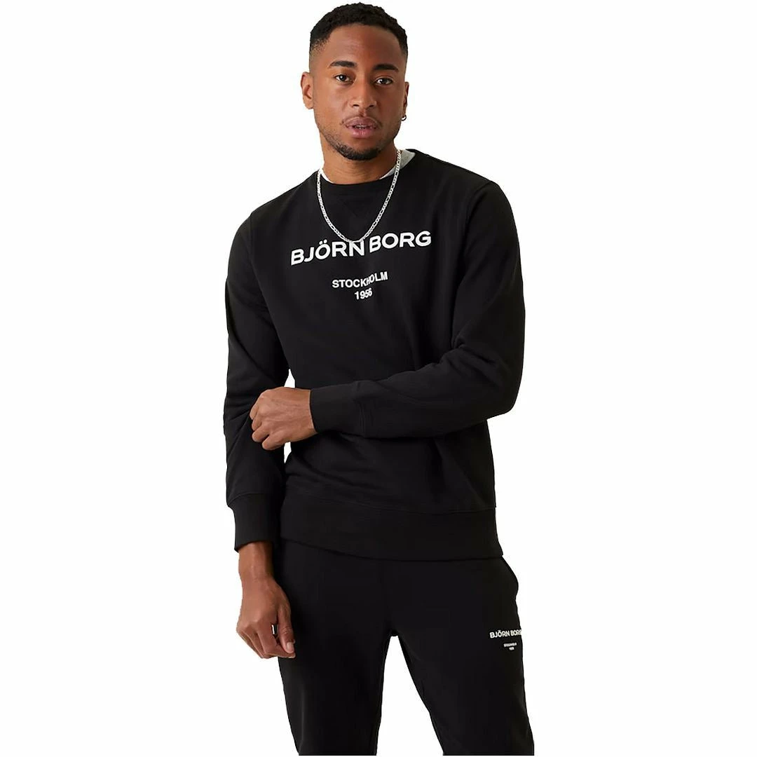 Bjorn Borg Mens Soft Fleece Crewneck Sweater Pullover - Image 2