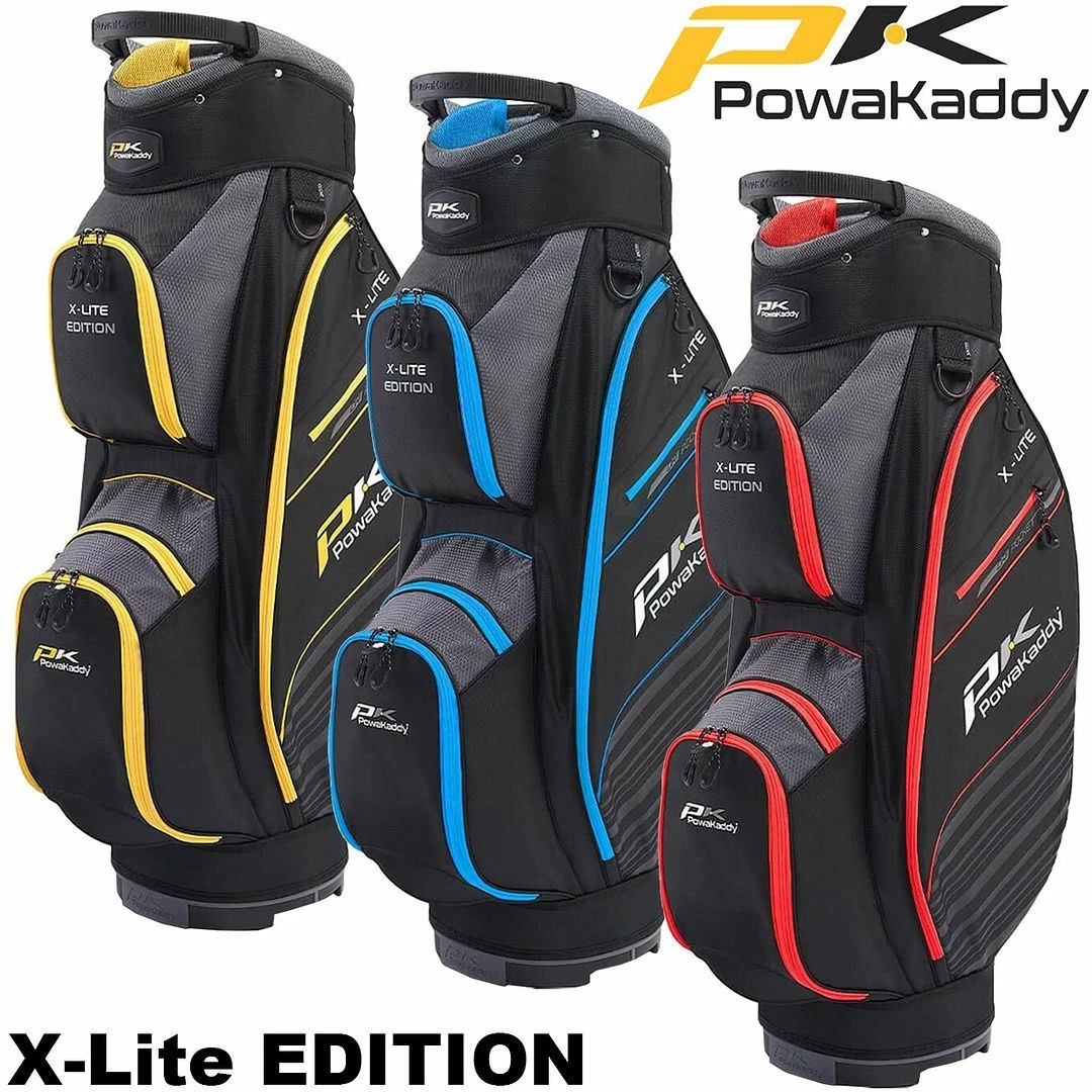 Powakaddy Golf Unisex X-Lite Edition Cart Bag Trolley Golf Bag 14-Way Divider