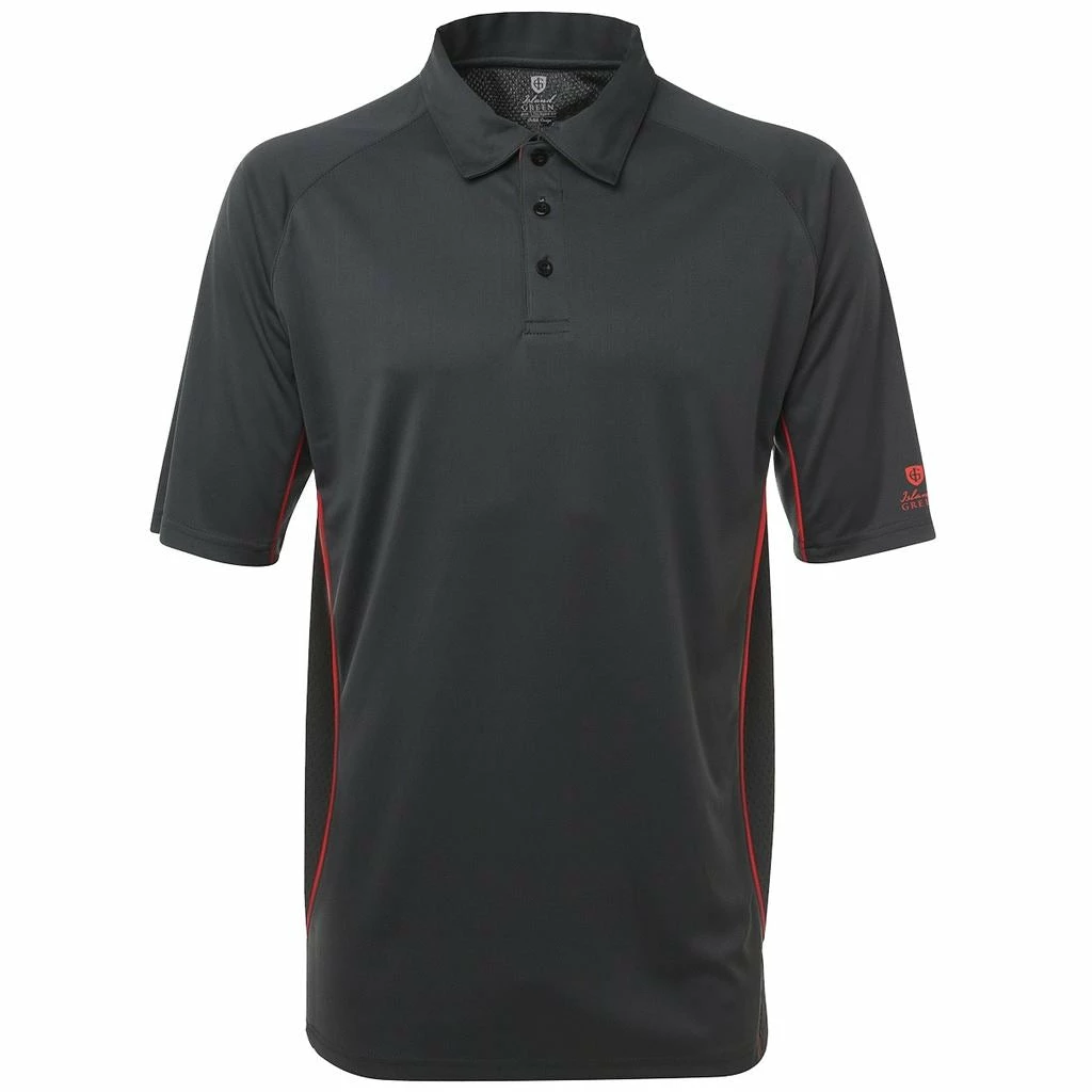 Island Green Essential Cool Pass Logo Sleeve Performance Mens Golf Polo Shirt - Image 7