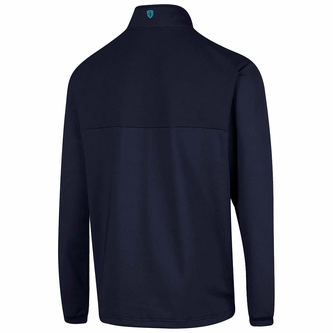 Island Green Mens Rib Yoke 1/4 Zip Top Layer Stretch Golf Sweater Pullover - Image 5