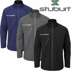 Stuburt Golf Mens Evolution Waterproof Full Zip Lightweight Windproof Golf Jacket