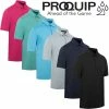 Proquip Golf Mens Pro Tech Melange Polo Stretch UV Protect Golf Polo Shirt