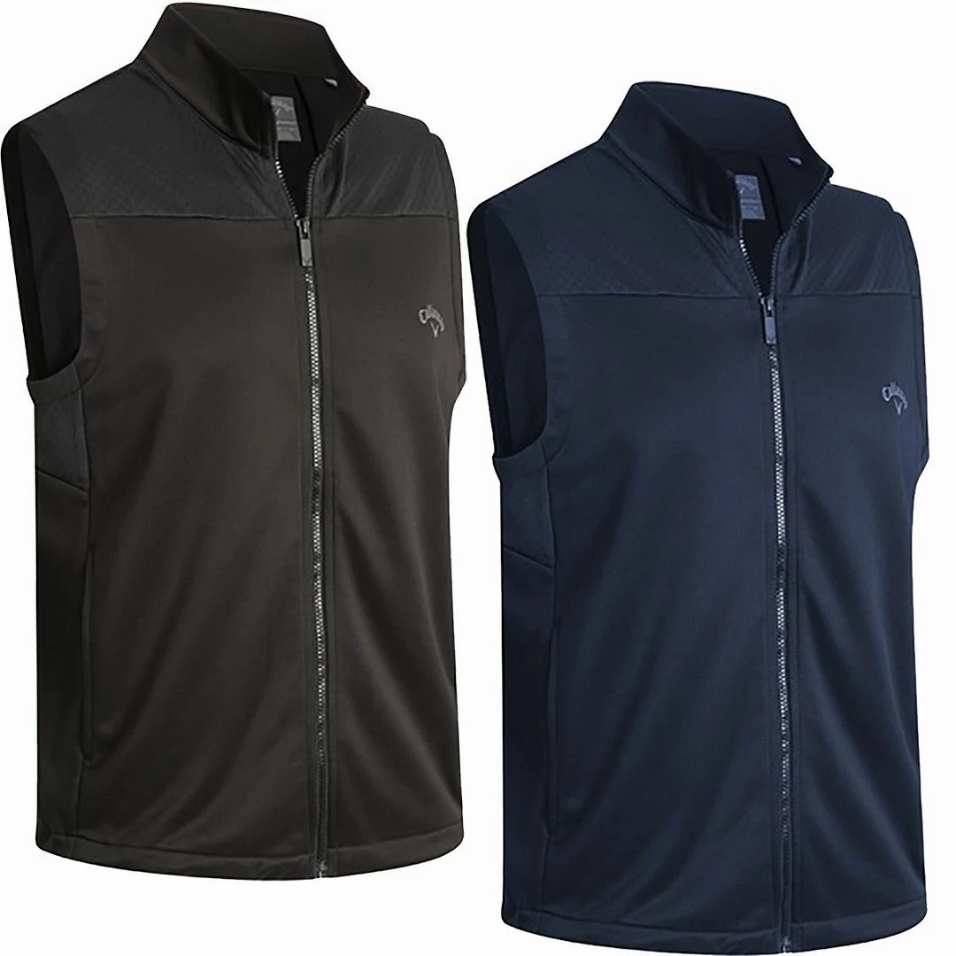 Callaway Golf Mens Swing Tech Full Zip Sleeveless Thermal Golf Vest