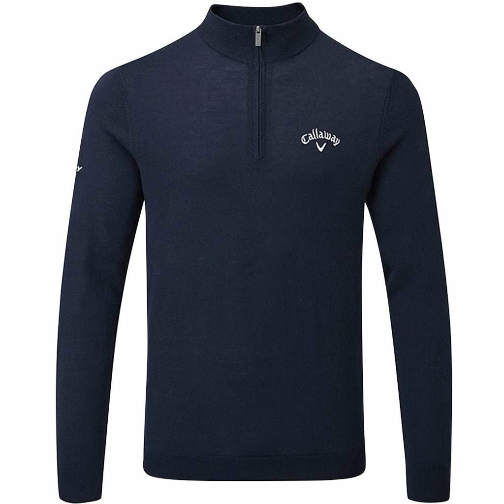 Callaway Golf Mens 1/4 Zip Blended Merino Thermal Pullover Sweater - Image 7
