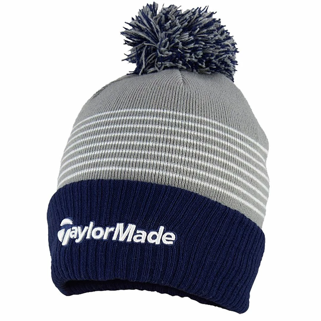 TaylorMade Mens Knitted Pom Pom Beanie Windproof Thermal Golf Winter Bobble Hat - Image 4