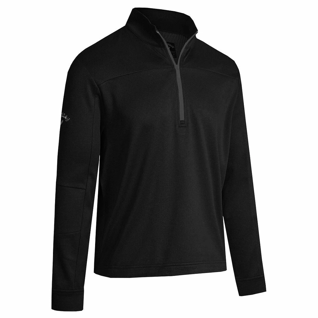 Callaway Golf Mens Pieced Waffle 1/4 Zip SwingTech Thermal Golf Sweater Pullover - Image 21