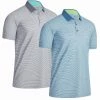 Callaway Golf Mens All Over Chev Grid Stretch Golf Polo Shirt