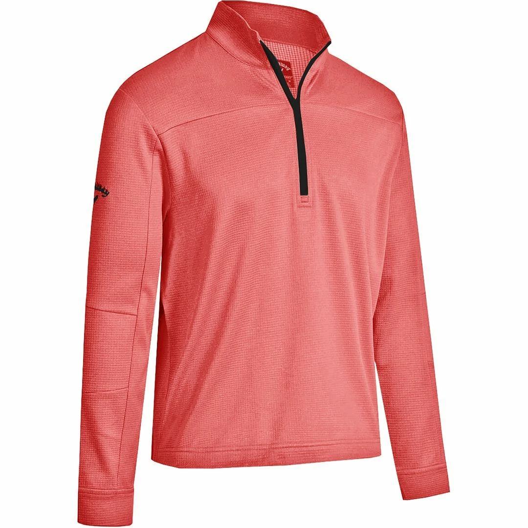 Callaway Golf Mens Pieced Waffle 1/4 Zip SwingTech Thermal Golf Sweater Pullover - Image 26