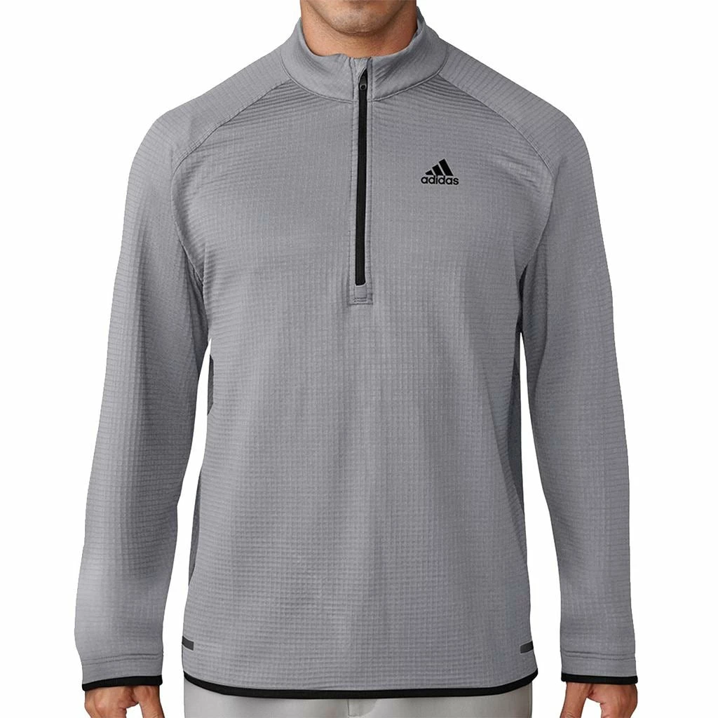 ADIDAS Mens ClimaHeat Gridded Quarter Zip Performance Pullover - Image 4