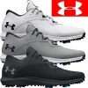 Under Armour Golf Mens UA Charged Draw 2 Wide Waterproof Spiked Golf Shoes
