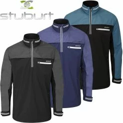 Stuburt Golf Mens Evolution Reflective Waterproof Half Zip Lightweight Golf Jacket