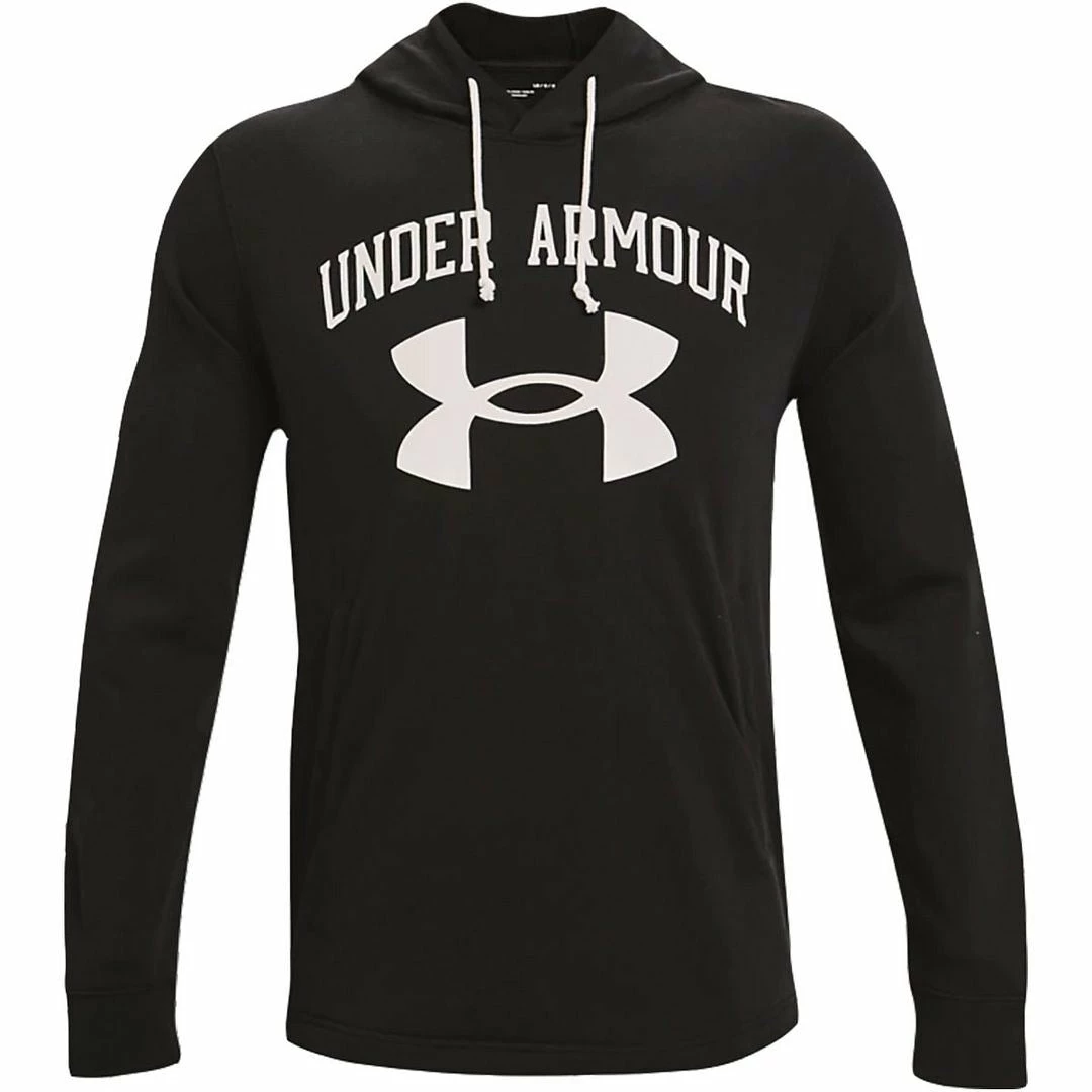 Under Armour Mens UA Rival Terry Hoodie Big Logo Sports Fitness Hoody Jumper - Image 2