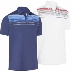 Callaway Golf Mens Energized Stripe Opti-Dri Swing Tech Stretch Golf Polo Shirt