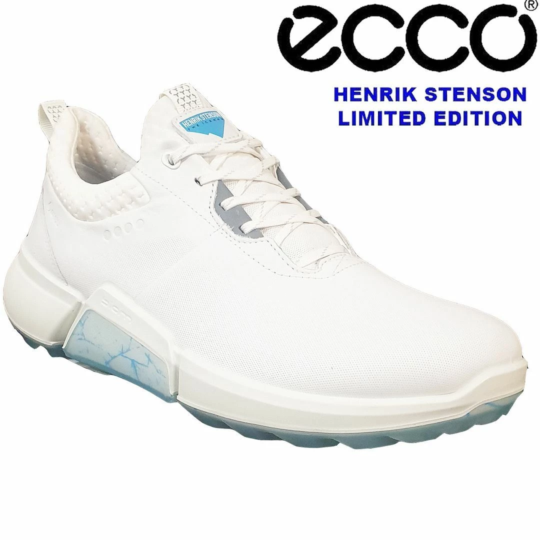 Ecco Golf Mens H4 Henrik Stenson Edition Leather Waterproof Spikeless Golf Shoes