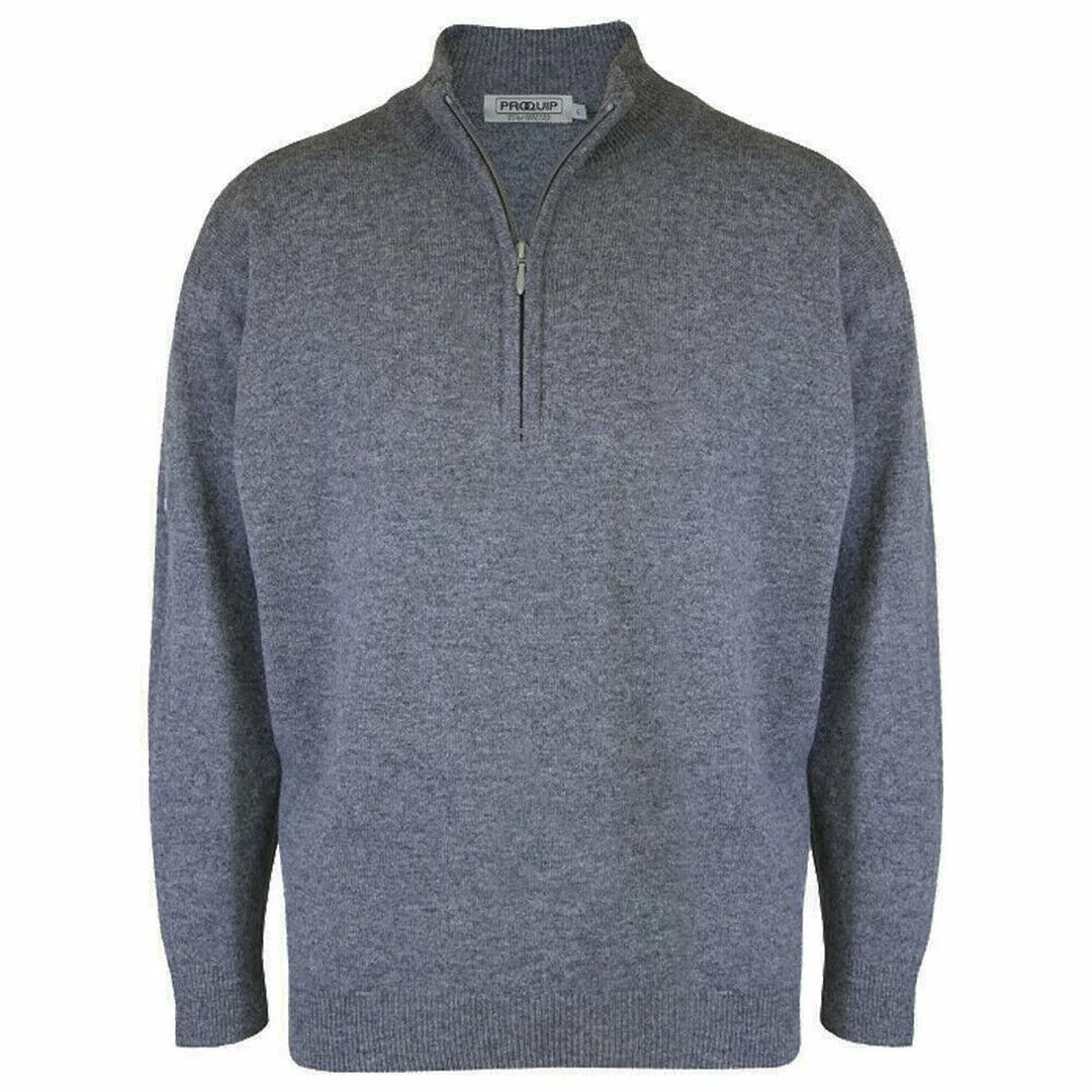 PROQUIP Mens Lambswool Unlined Half Zip Neck Jumper Water Repellent Golf Sweater - Image 11