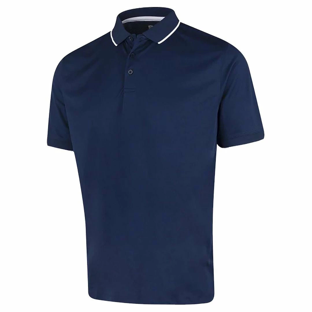 Island Green Mens Essentials Plain Performance Moisture Wicking Golf Polo Shirt - Image 3