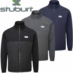 Stuburt Golf Mens Evolution Tech Padded Waterproof Full Zip Lightweight Windproof Golf Jacket