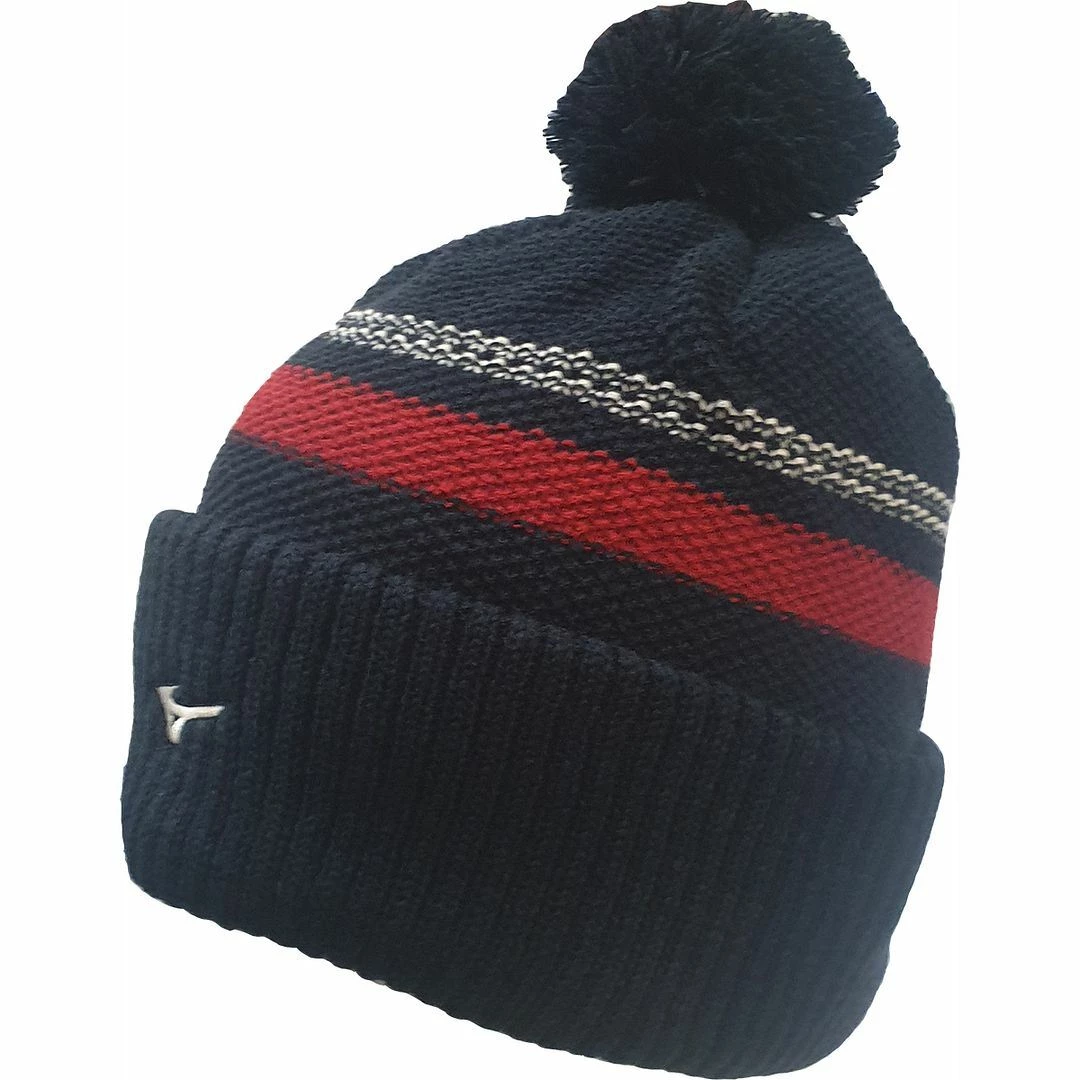 Mizuno Mens Breath Thermo Pom Pom Winter Golf Beanie Bobble Hat - Image 4