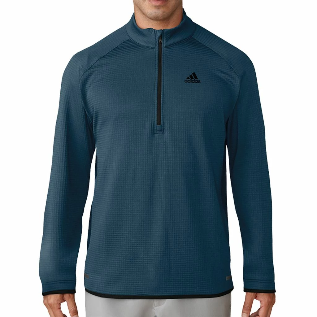 ADIDAS Mens ClimaHeat Gridded Quarter Zip Performance Pullover - Image 3