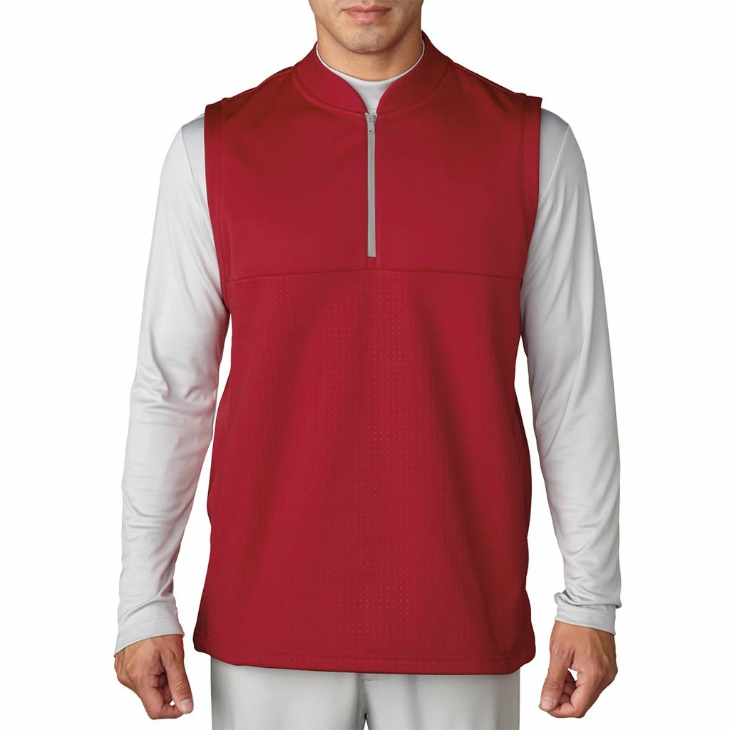 ADIDAS Golf Climawarm™ 1/4 Zip Debossed Iconic Gilet Breathable Insulation Mens Golf Vest - Image 3