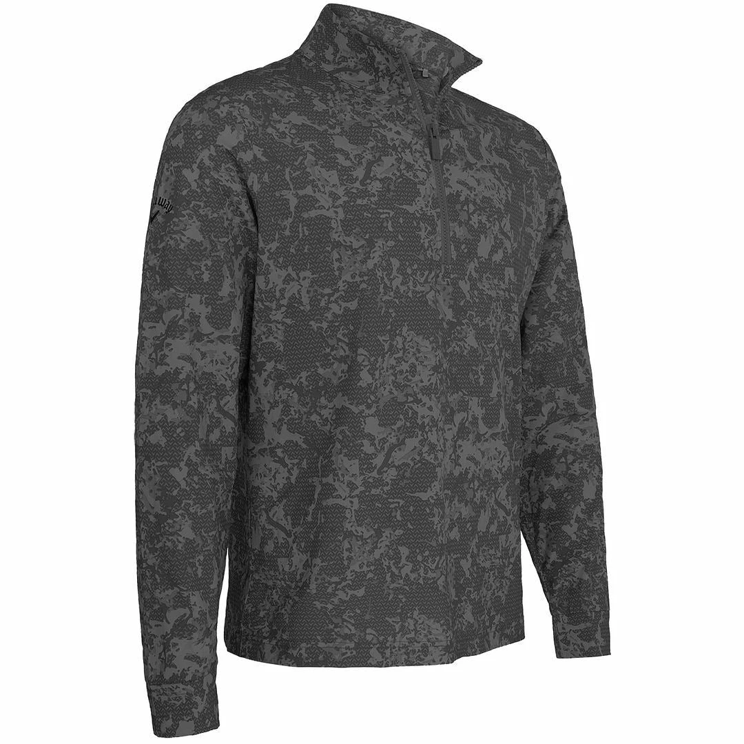 Callaway Golf Mens Camo Sun Protection 1/4 Zip Opti-Dri Swing Tech Golf Pullover - Image 2