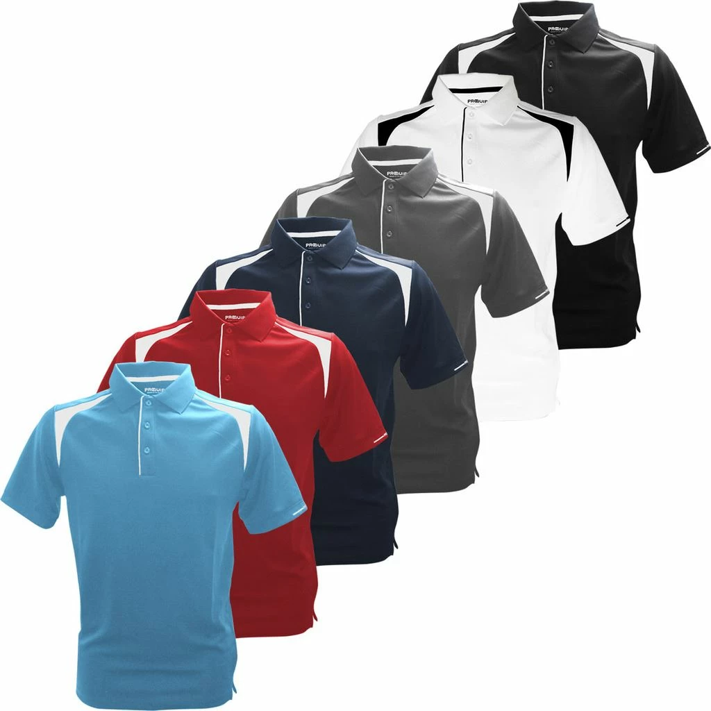 Proquip Technical Panelled Stretch Mens Performance Golf Polo Shirt - Image 2