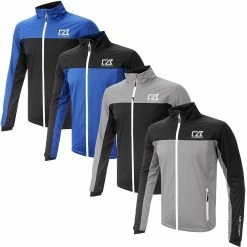 Cutter & Buck Golf Mens Hydro Tec Waterproof Full Zip Golf Jacket
