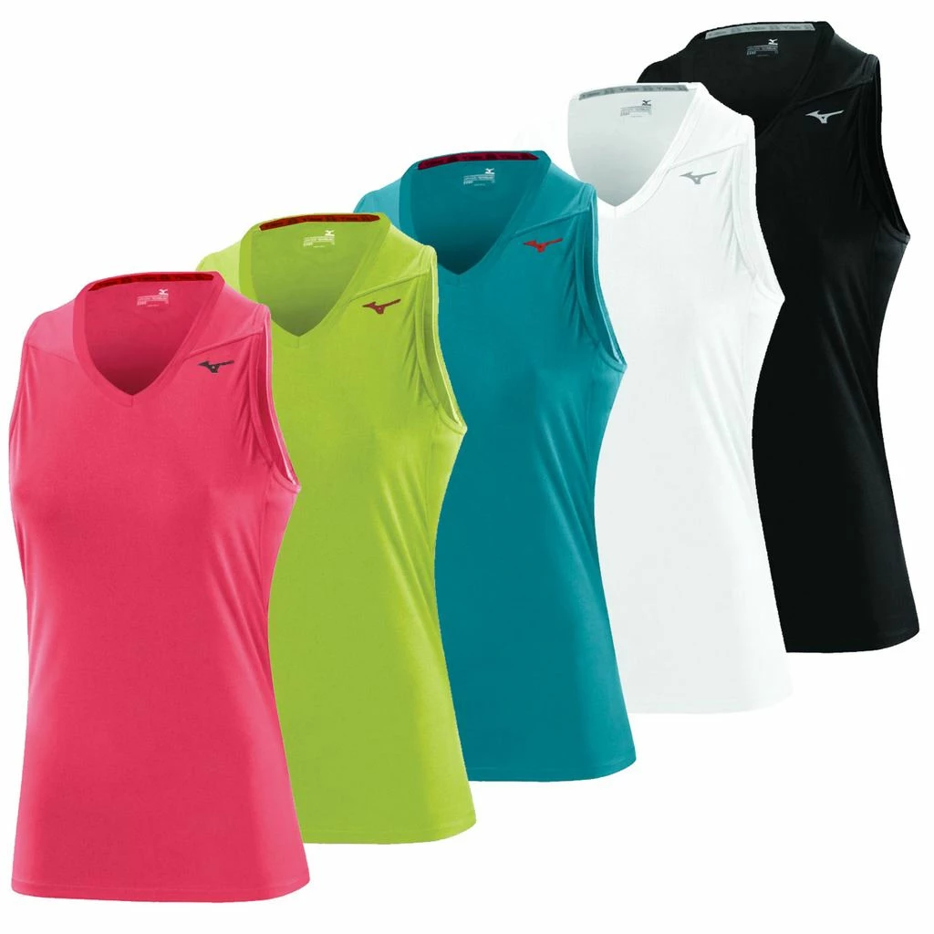 Ladies Mizuno Drylite Core Tee Womens Sleeveless Running T-shirt - Image 4