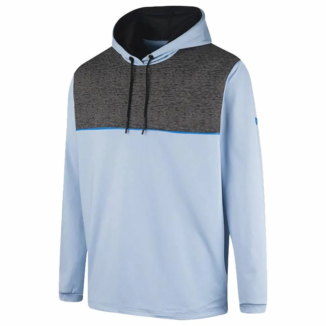 Island Green Mens Contrast Yoke Hooded Top Layer Stretch Quick Dry Hoody Golf Sweater - Image 3