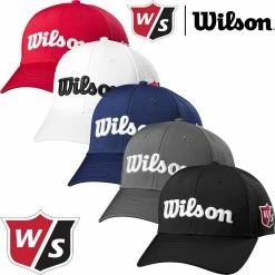 Wilson Staff Golf Mens Performance Mesh SnapX Adjustable Golf Cap Hat