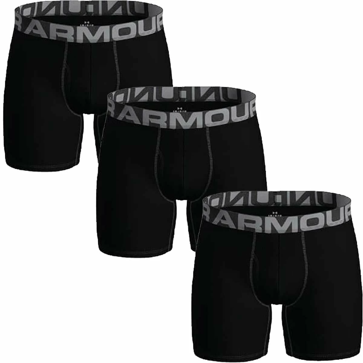 Under Armour Mens UA Charged Cotton 6" Stretch BoxerJock Underwear 3-Pack - Image 31