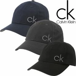 Calvin Klein Mens Classic Cotton Adjustable Hat Soft Lightweight Baseball Golf Cap