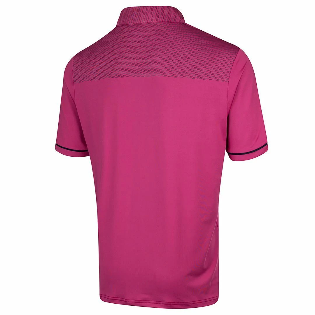 Island Green Mens Dash Sublimation Print Golf Polo Shirt - Image 7