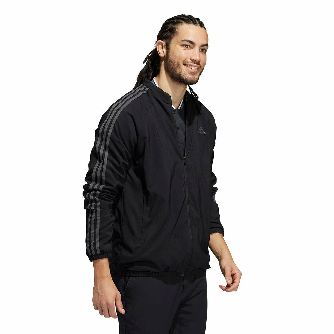 ADIDAS Golf Mens 3-Stripes Primegreen Fully Lined Full Zip Stretch Golf Jacket - Image 8