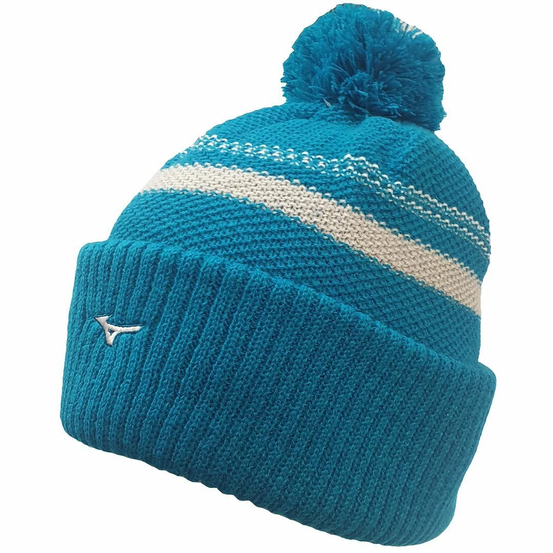 Mizuno Mens Breath Thermo Pom Pom Winter Golf Beanie Bobble Hat - Image 5